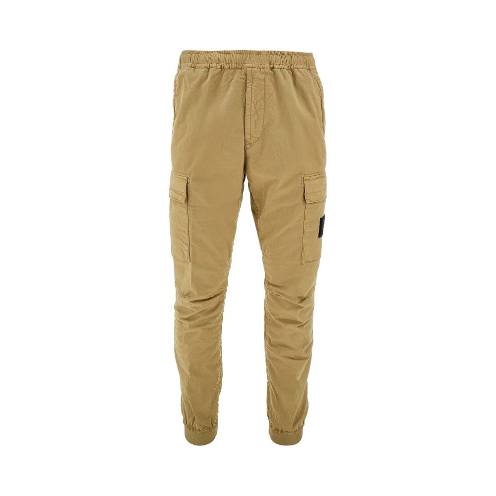 Stretch cotton cargo trousers