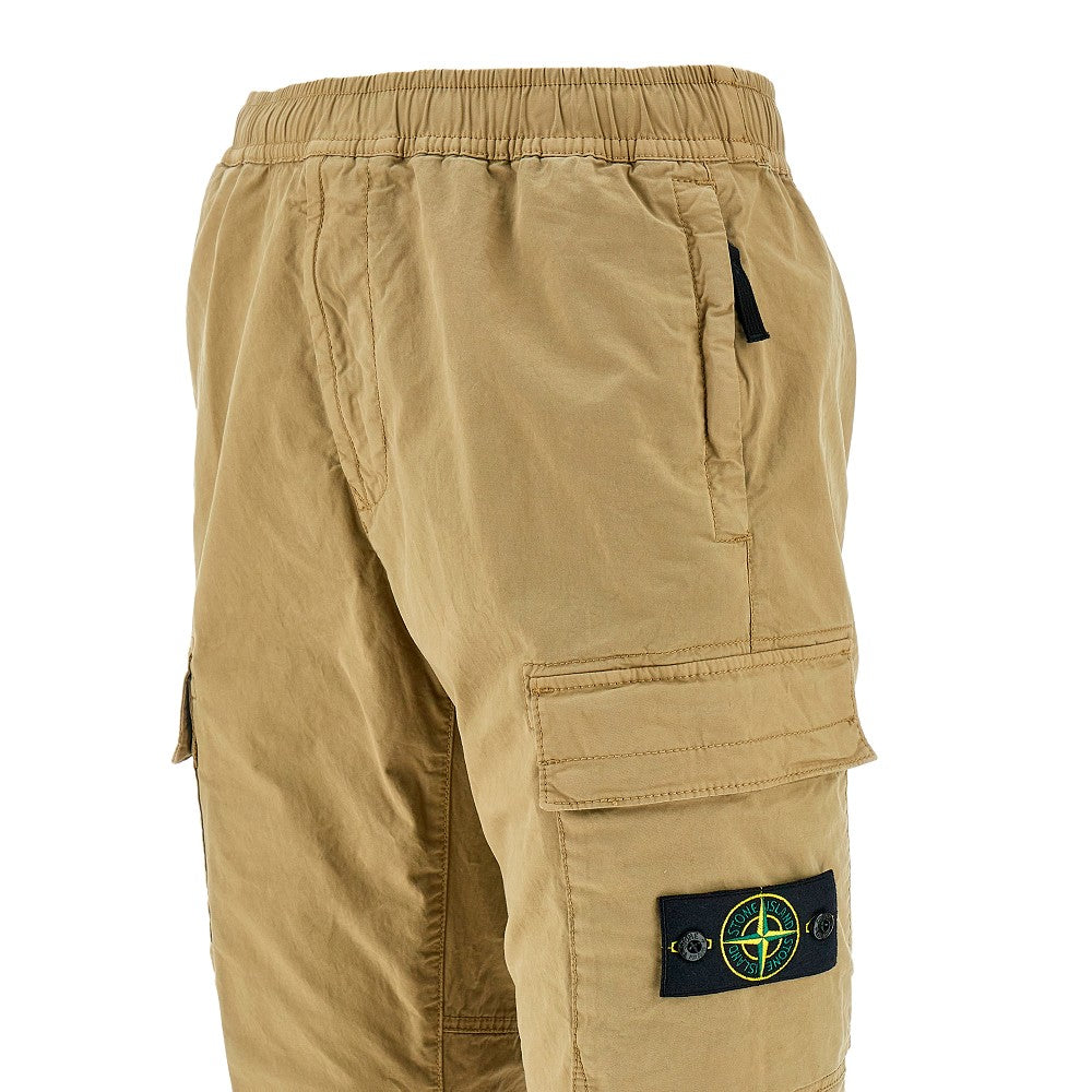 Stretch cotton cargo trousers