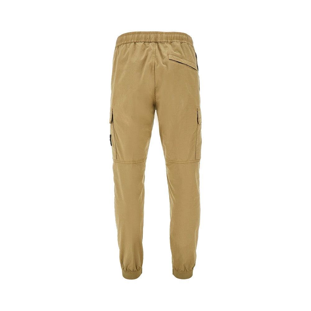 Stretch cotton cargo trousers