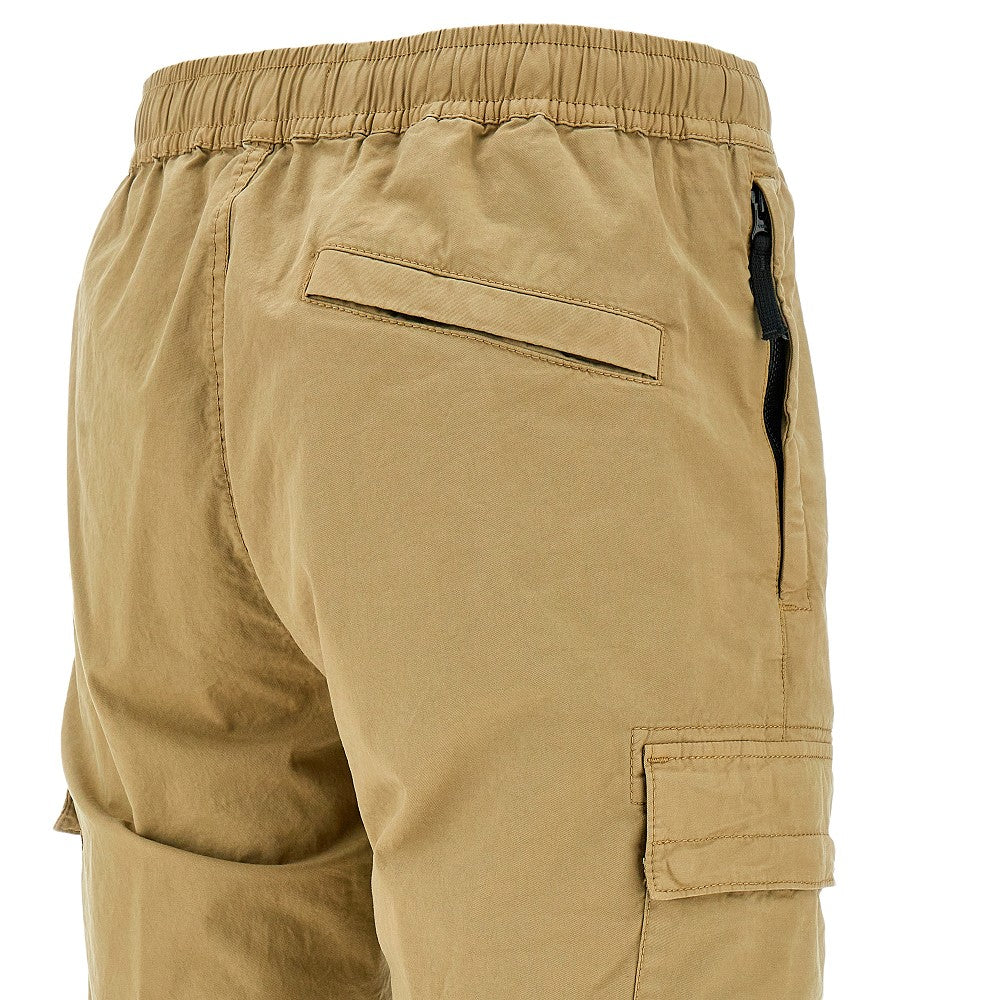 Stretch cotton cargo trousers