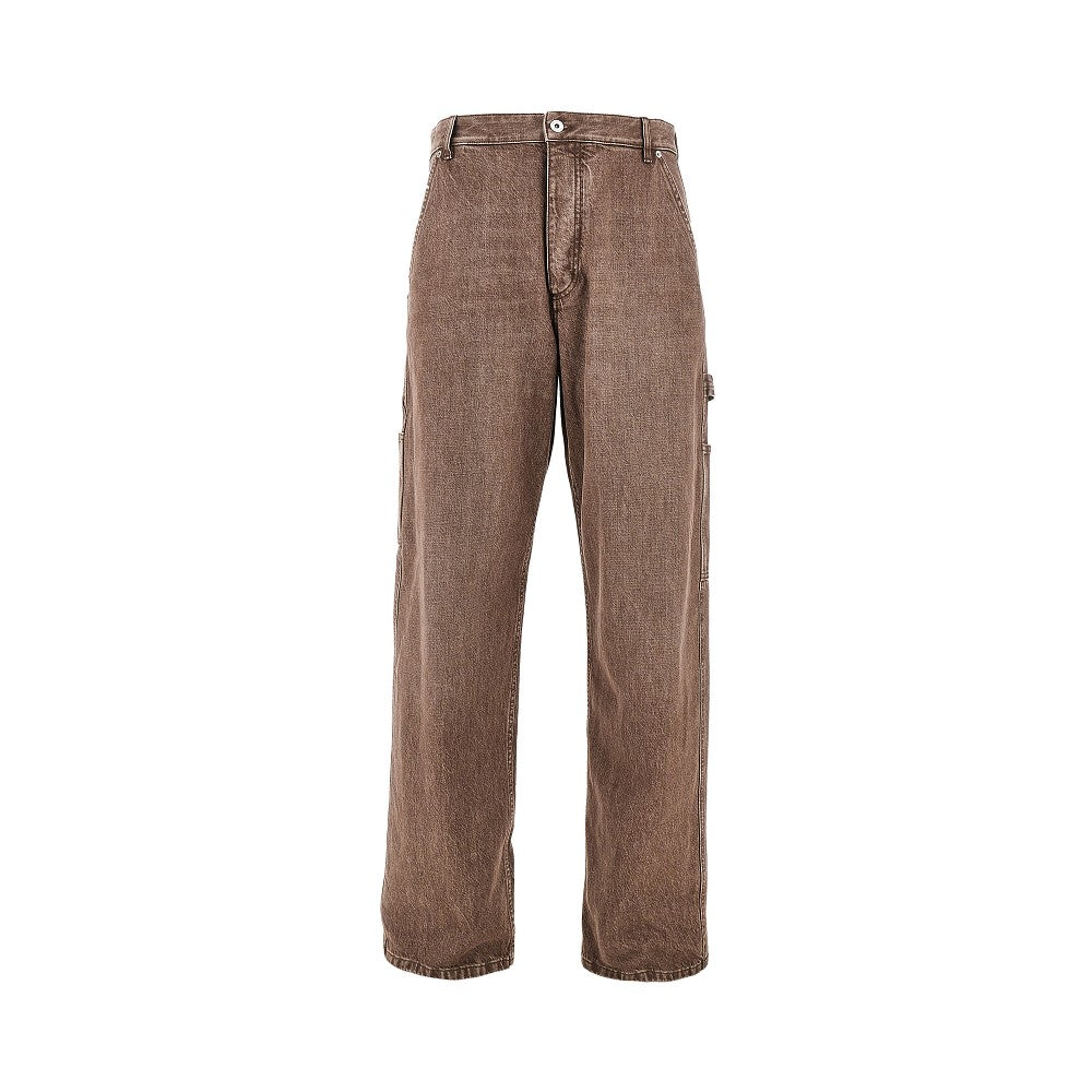 Washed denim workpants