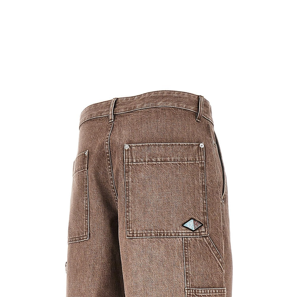 Washed denim workpants