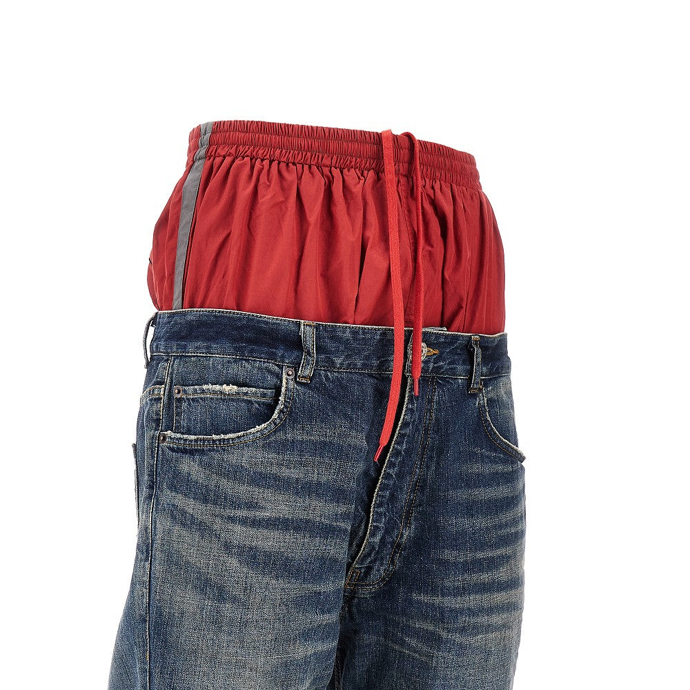 Jeans trompe l’œil a strati