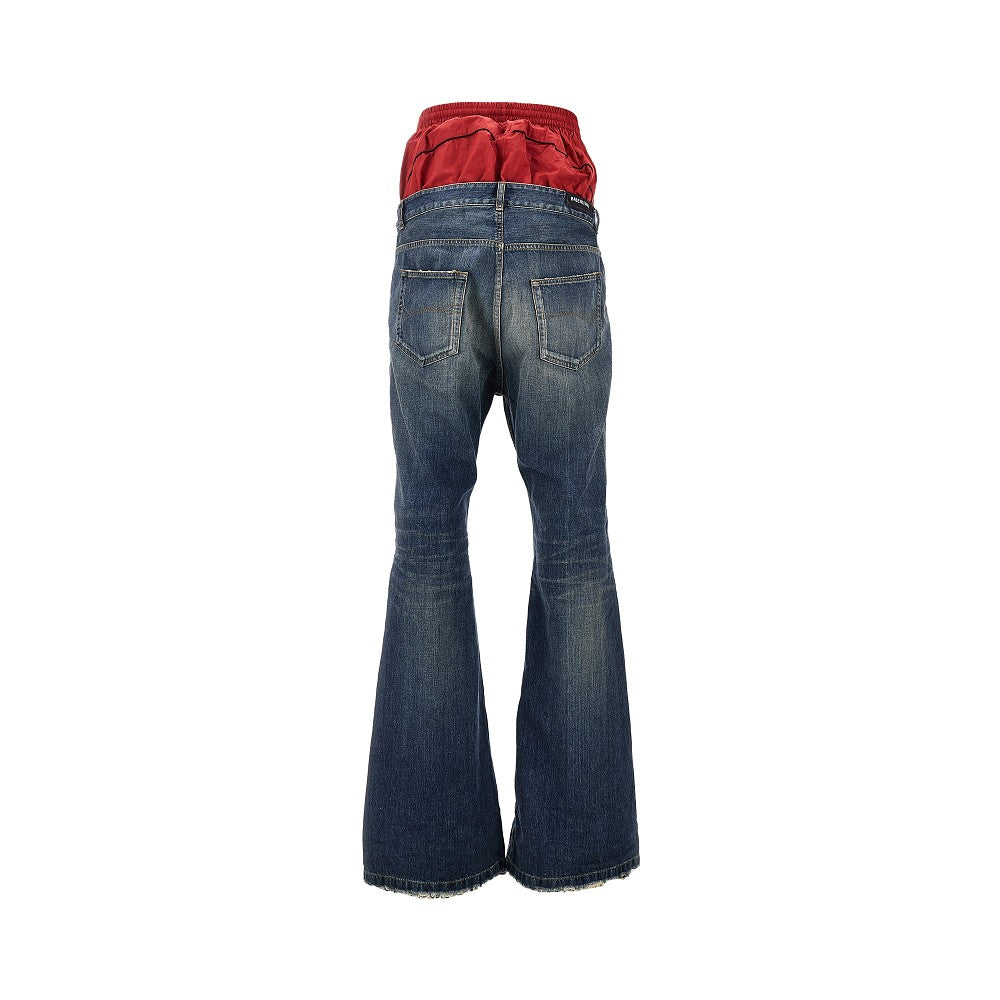 Jeans trompe l’œil a strati