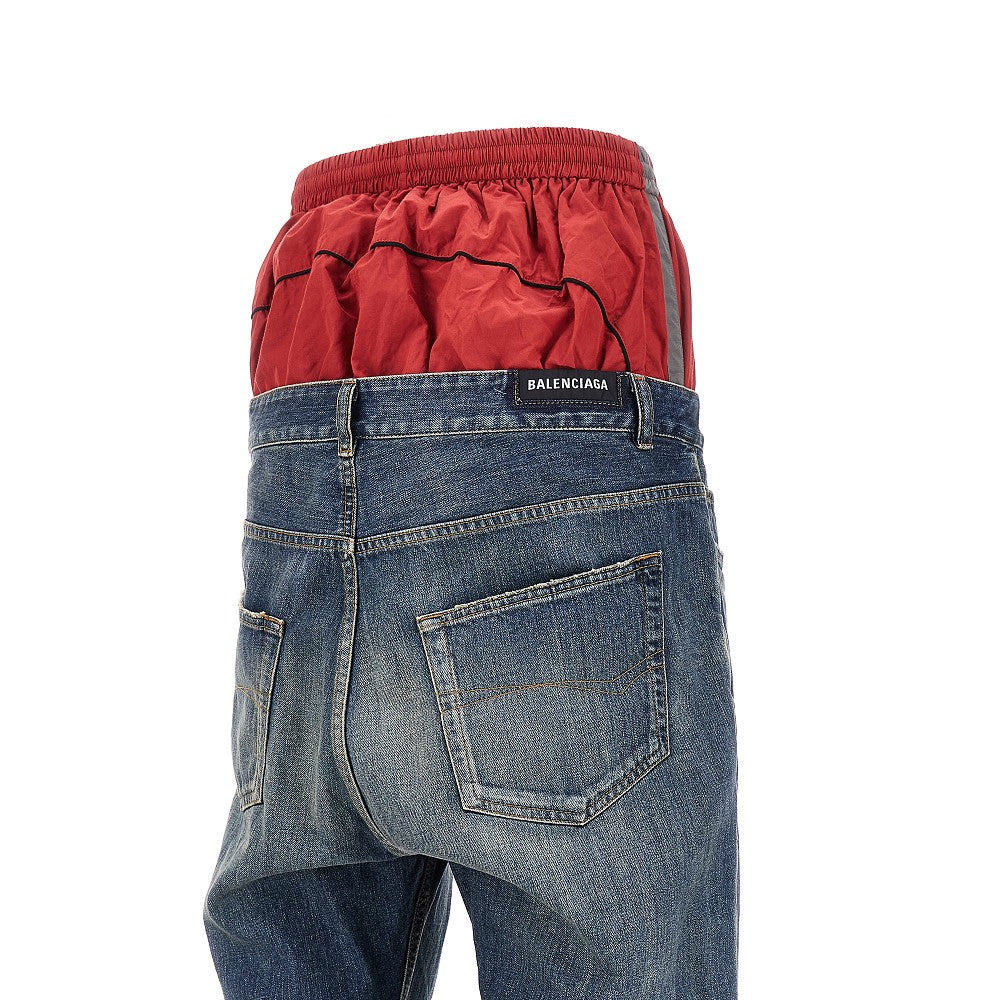 Jeans trompe l’œil a strati
