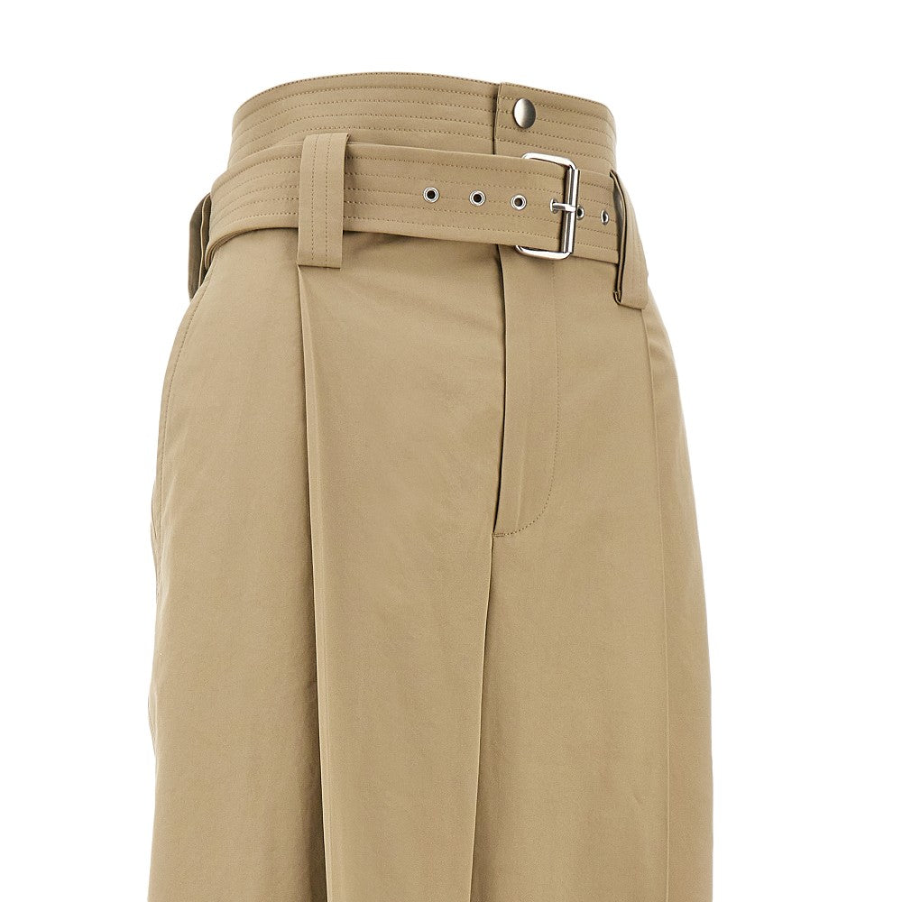 Pantalone in popeline con cintura