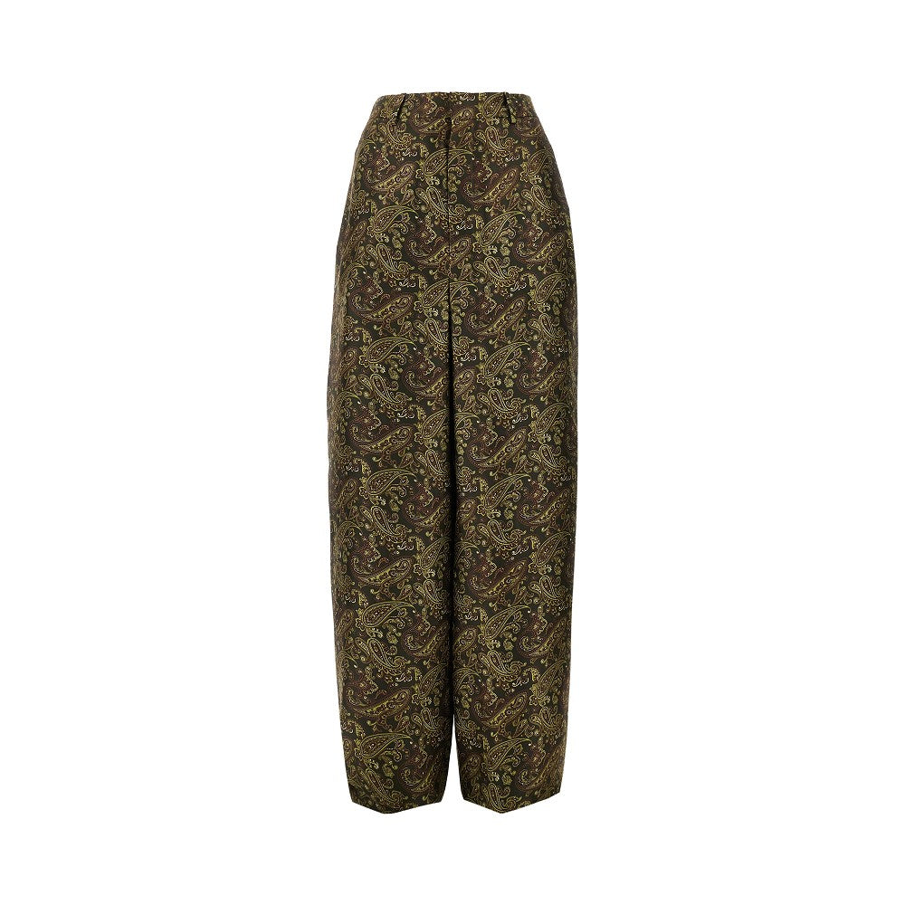 Paisley silk pants