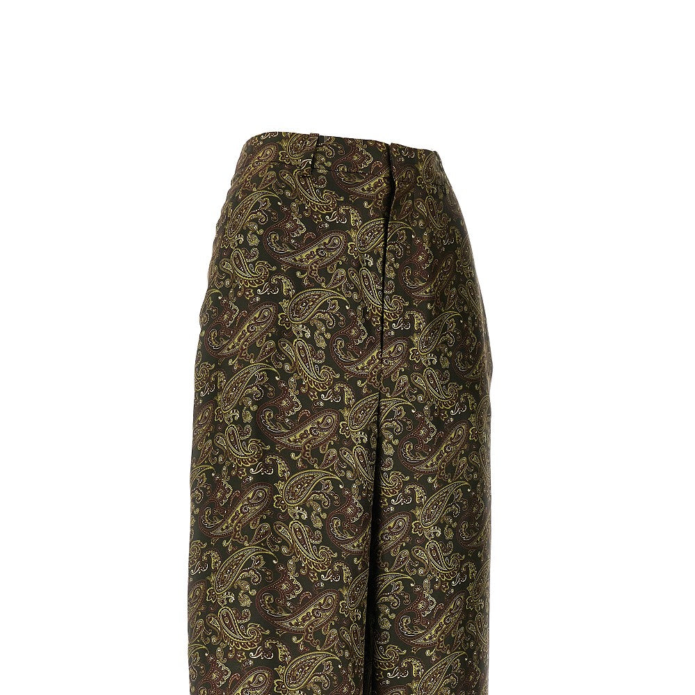 Paisley silk pants