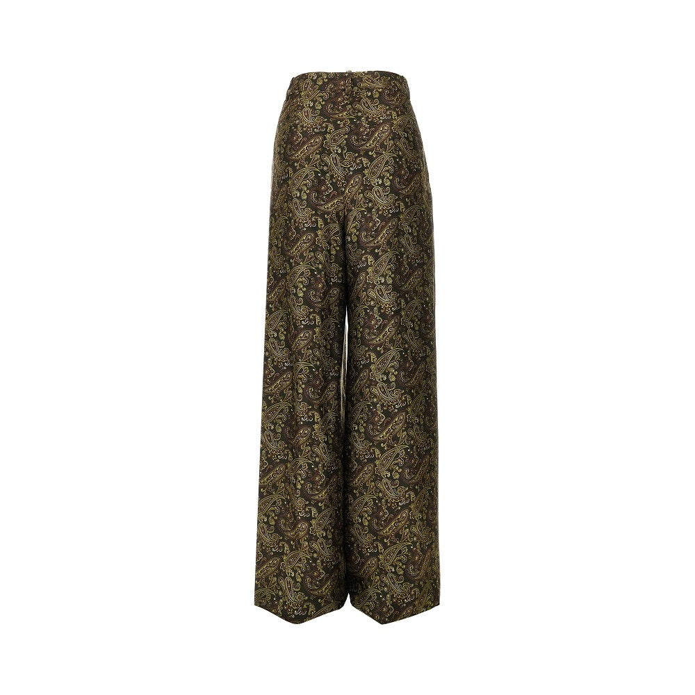 Paisley silk pants