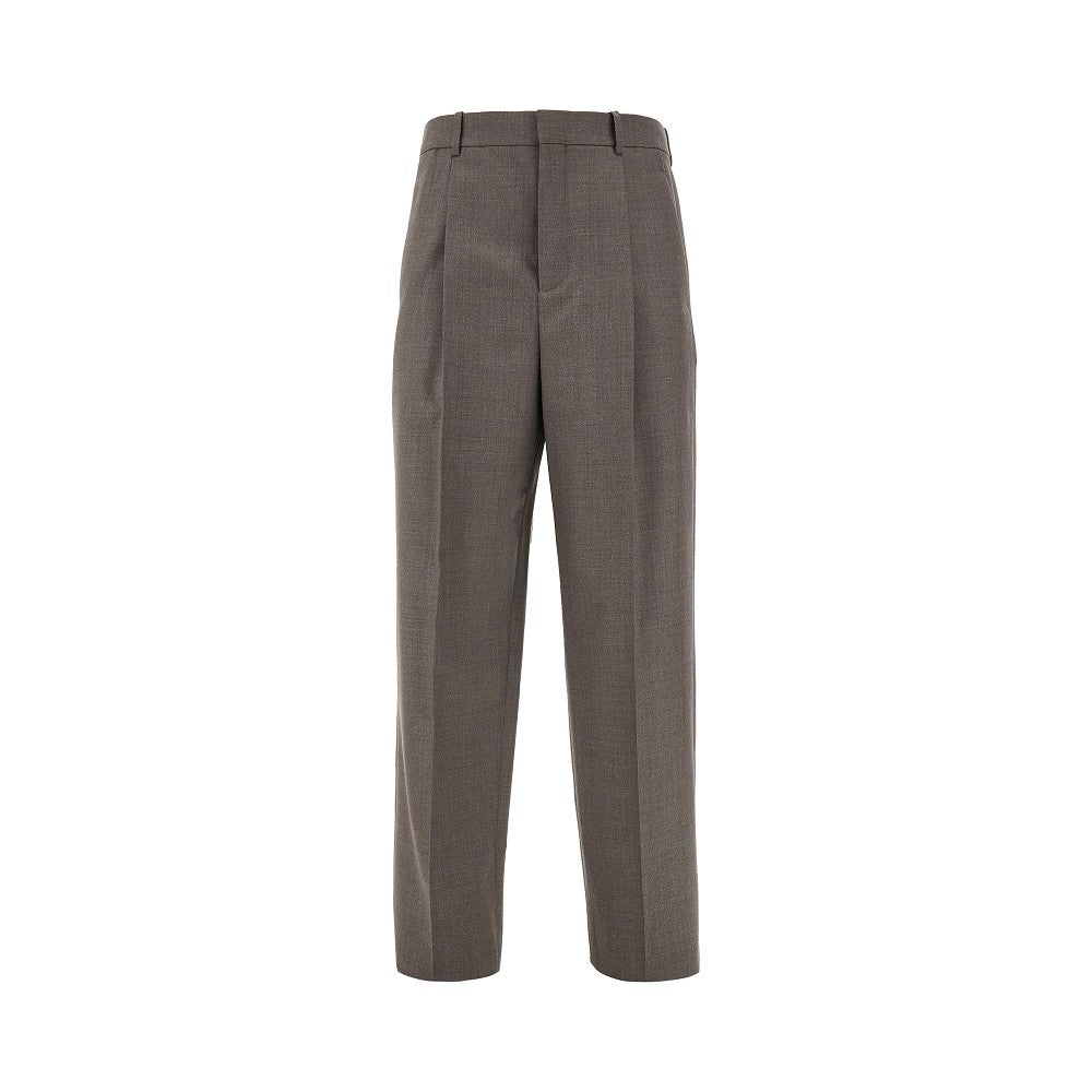 Wool chiné pants with dart