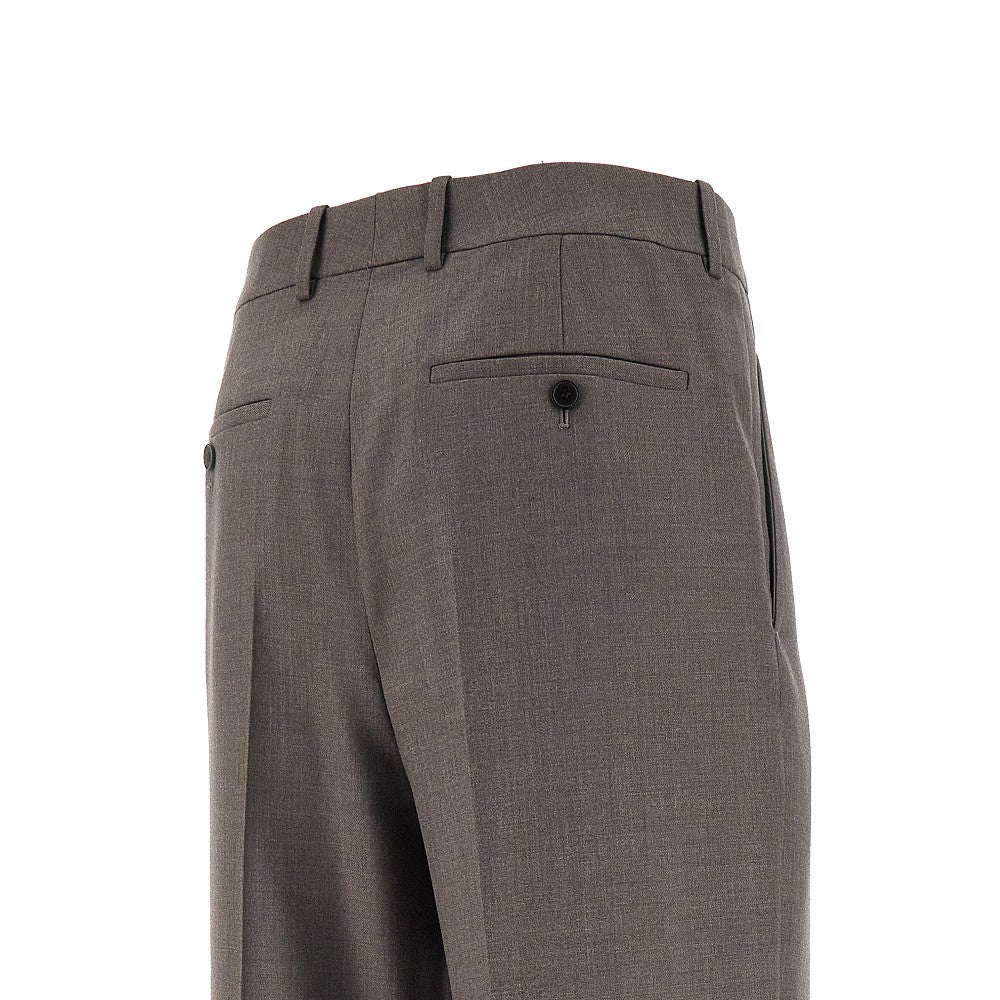 Wool chiné pants with dart