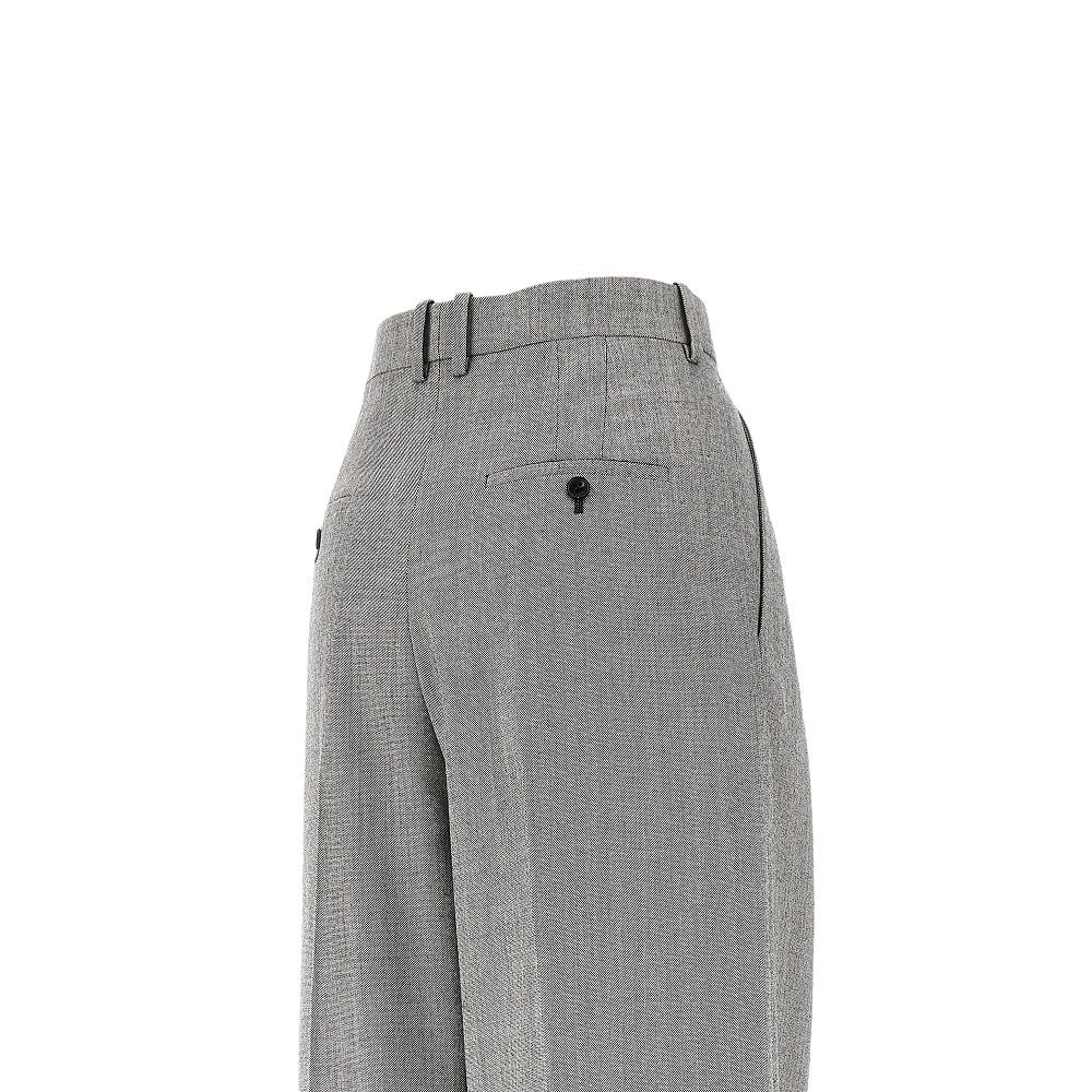 Pantalone in chiné di lana con pinces