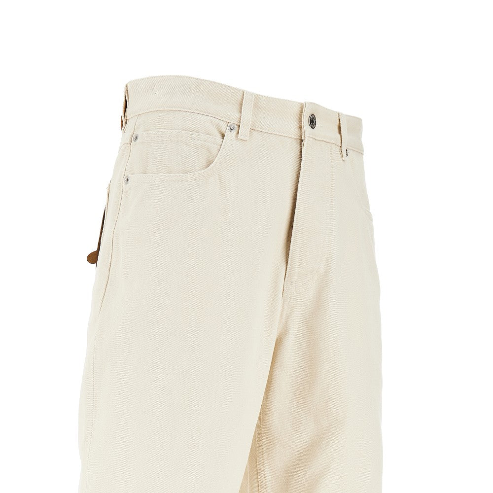 Jeans Stone Washed con risvolto