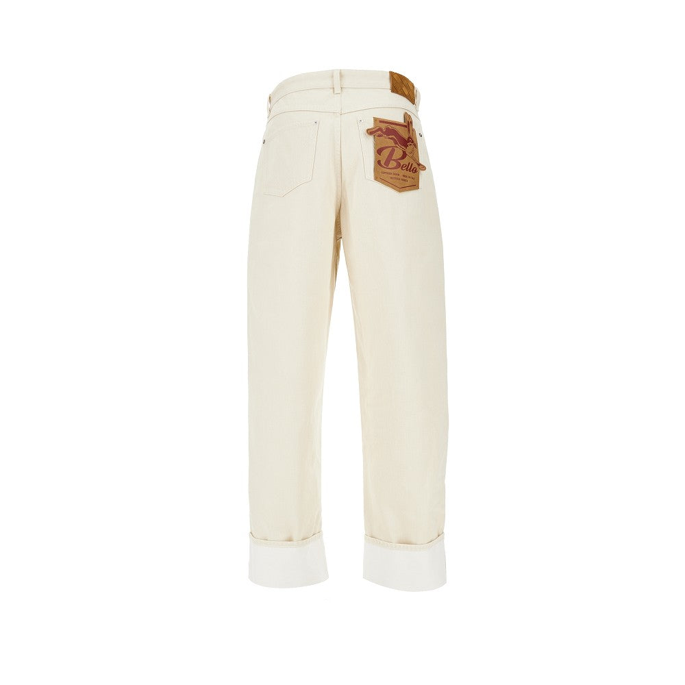 Stone Washed jeans with cuffs