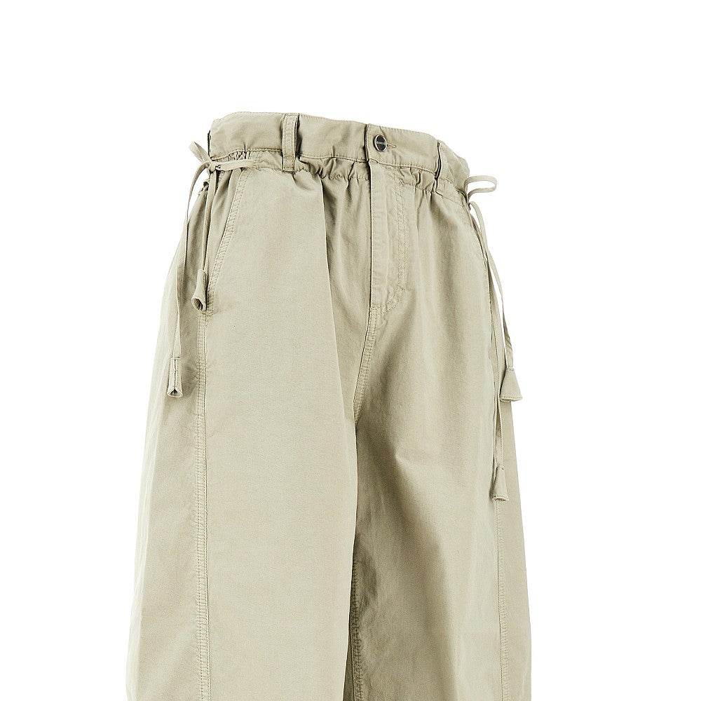 Cotton twill parachute pants