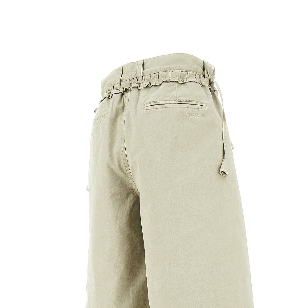 Pantalone parachute in twill di cotone