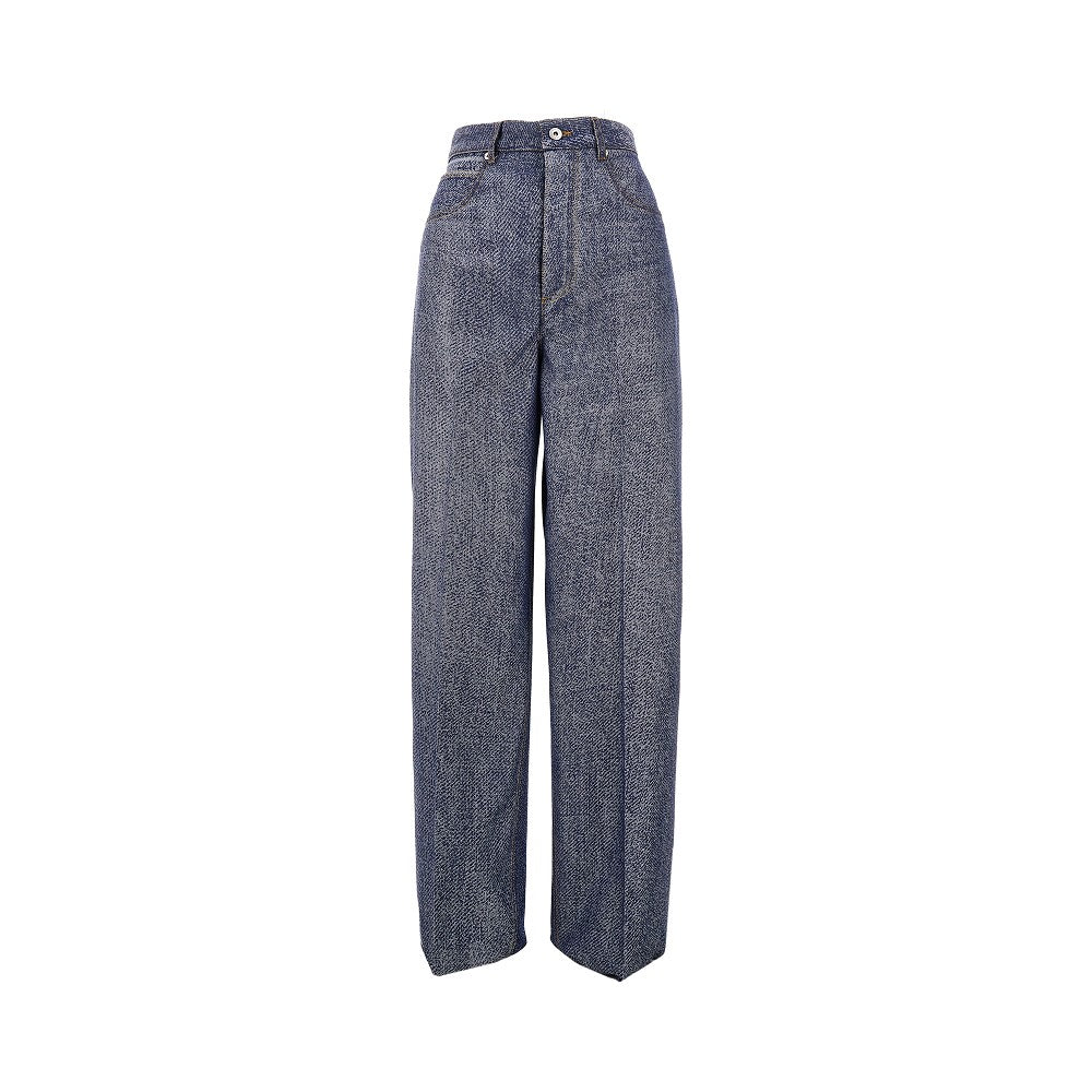 Pantalone in misto lana effetto denim