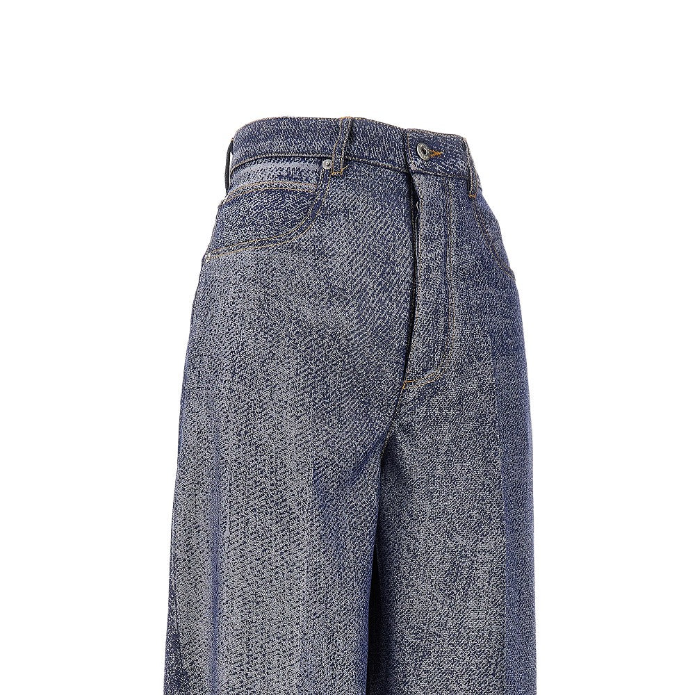 Pantalone in misto lana effetto denim