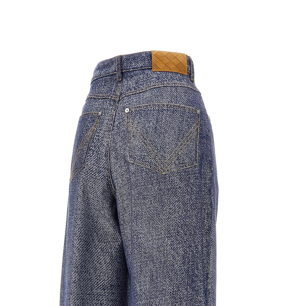 Pantalone in misto lana effetto denim