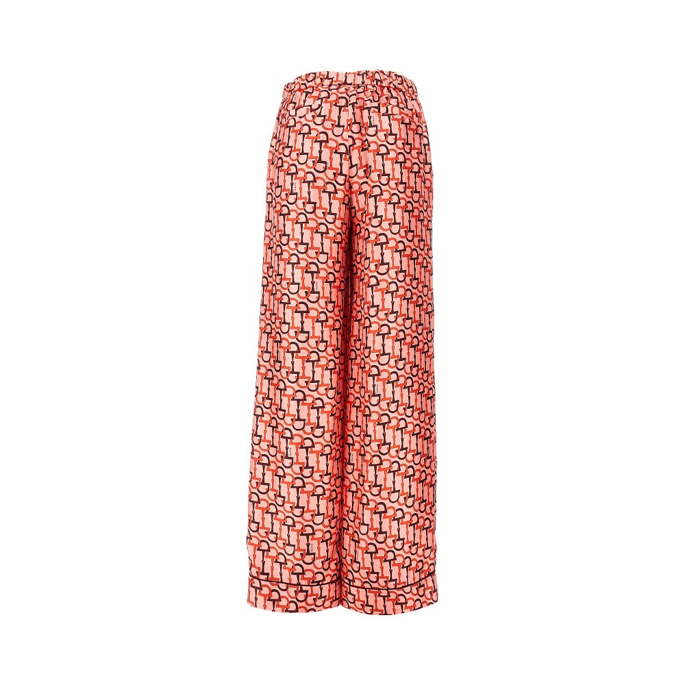 Pantalone in seta stampato