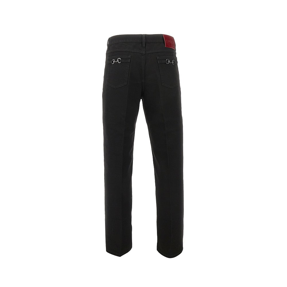 Jeans with Horsebit detail