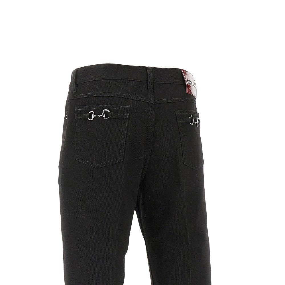Jeans with Horsebit detail