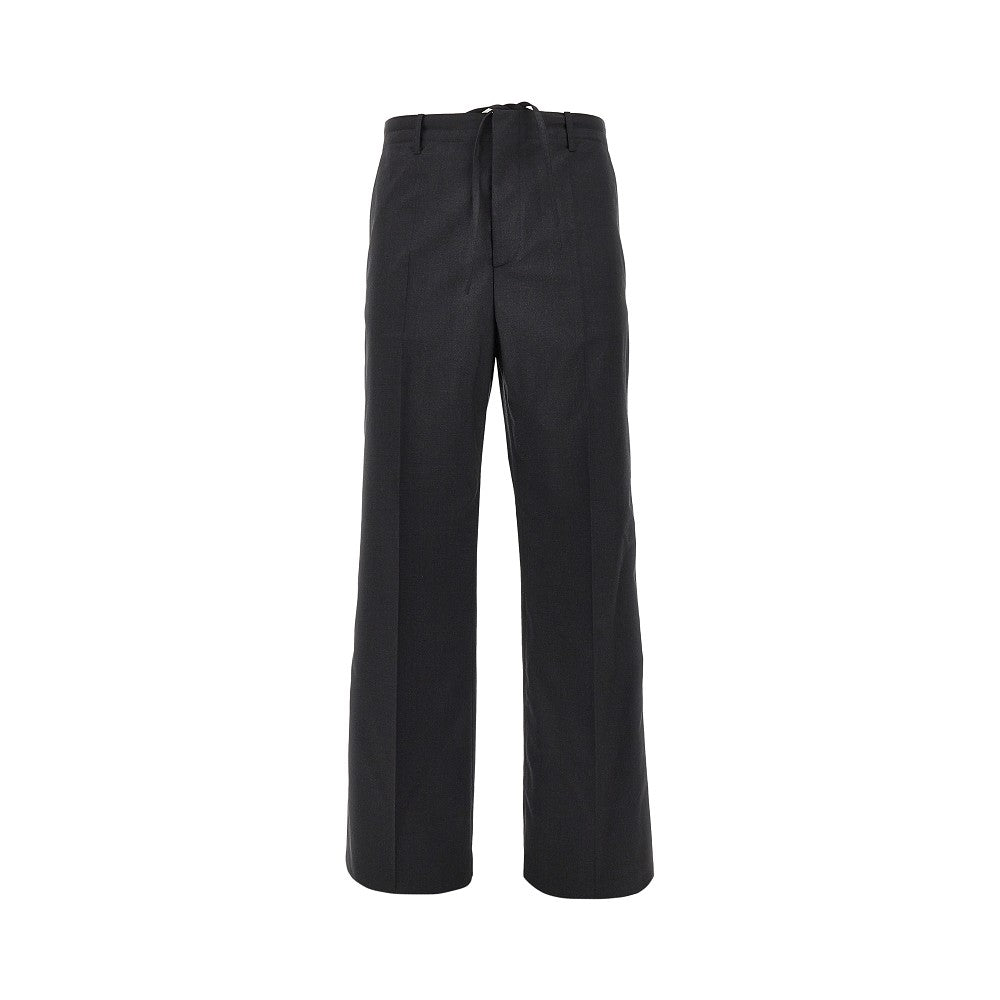 Pantalone a gamba ampia in lana