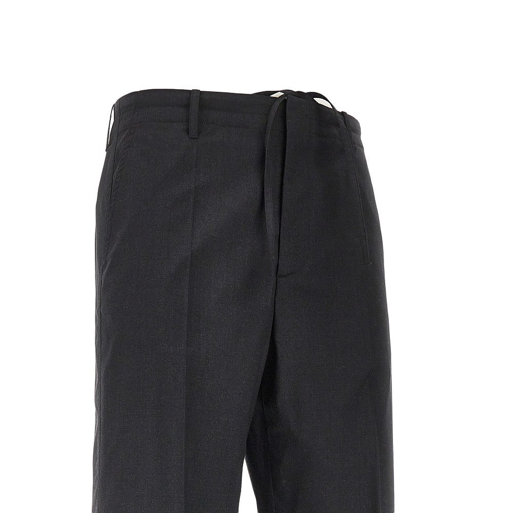 Pantalone a gamba ampia in lana