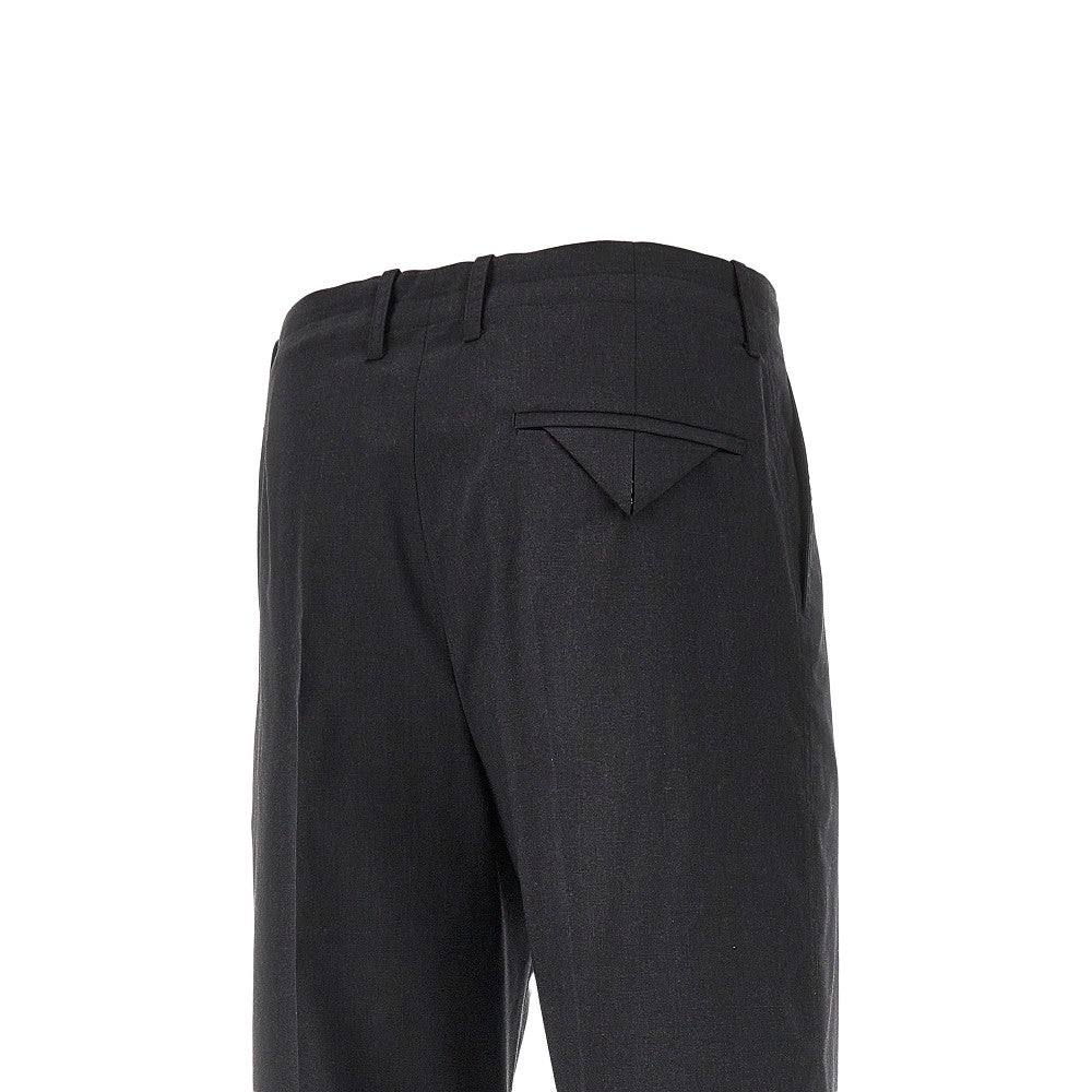 Pantalone a gamba ampia in lana