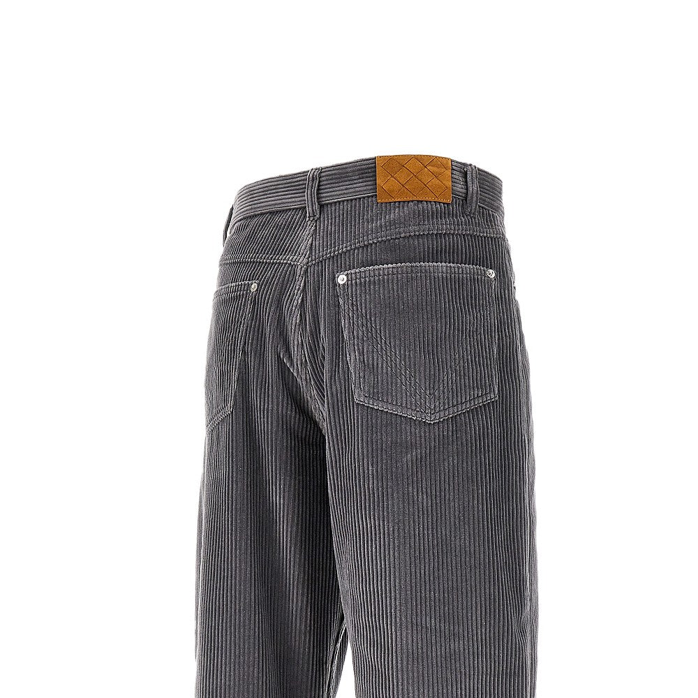 Pantalone cinque tasche in velluto a coste