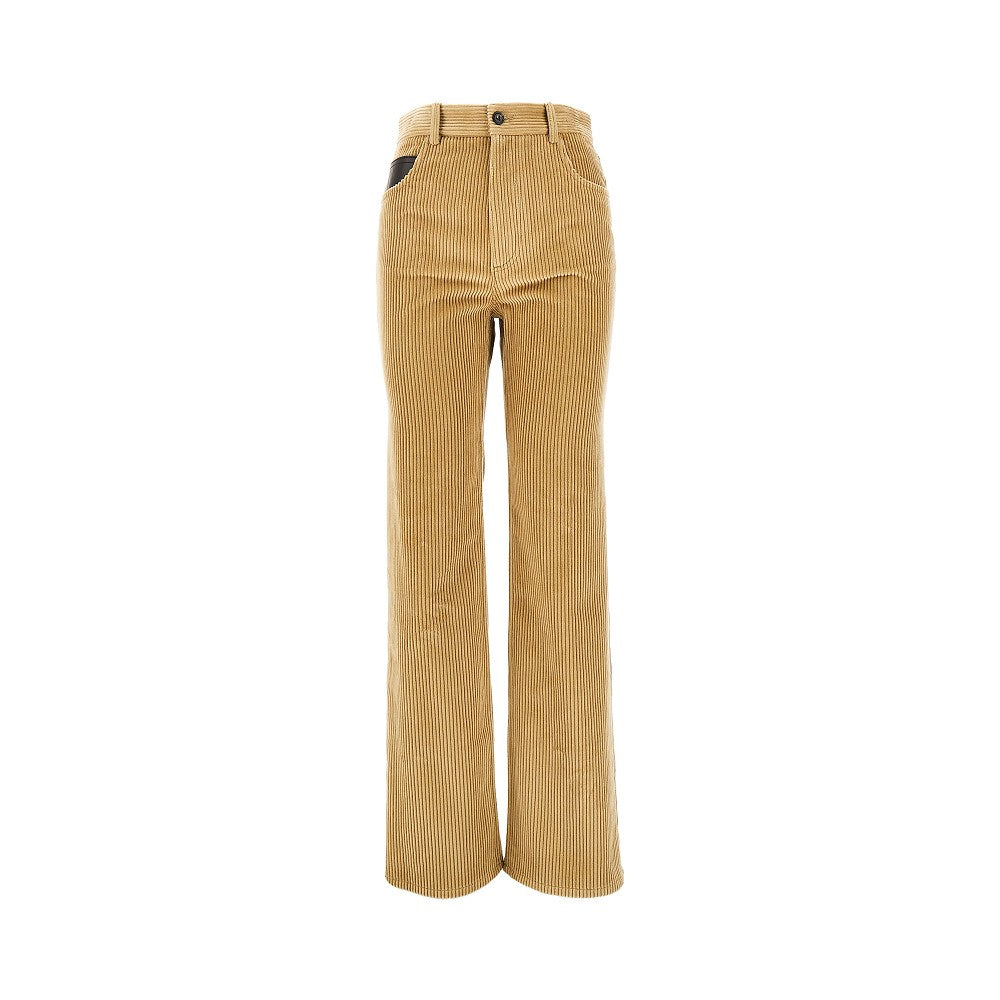 Pantalone dritto in velluto a coste
