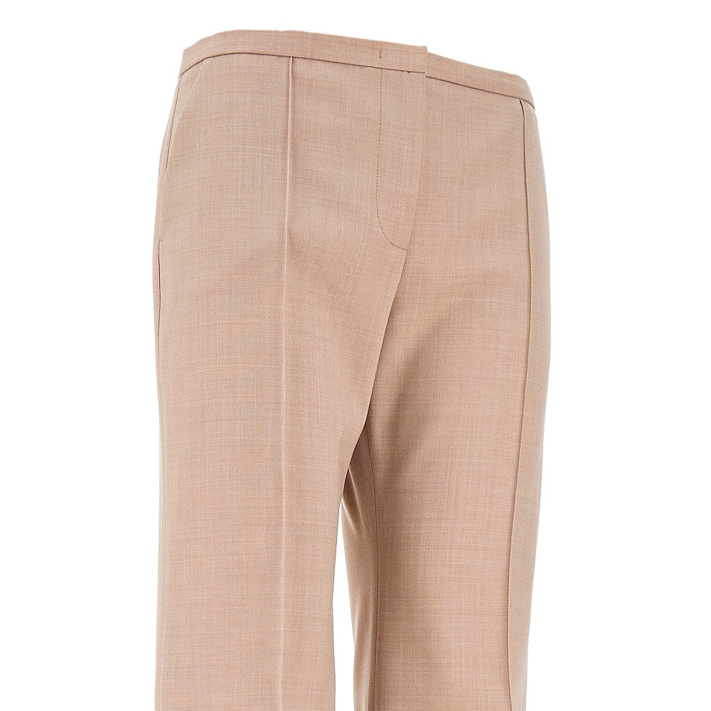 Pantalone a gamba dritta in misto lana