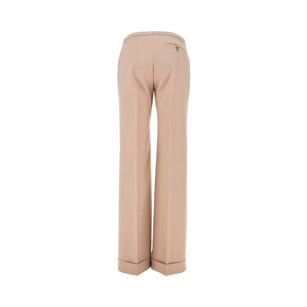Pantalone a gamba dritta in misto lana