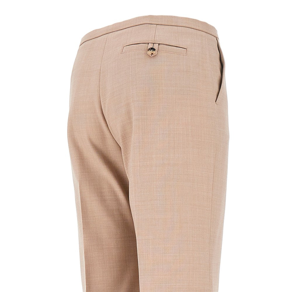 Pantalone a gamba dritta in misto lana