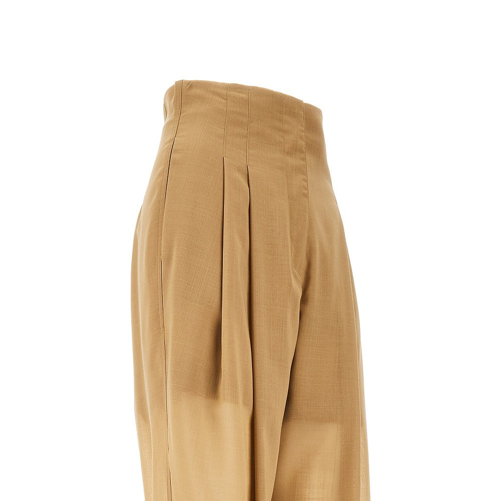 Pantalone con pinces in misto lana