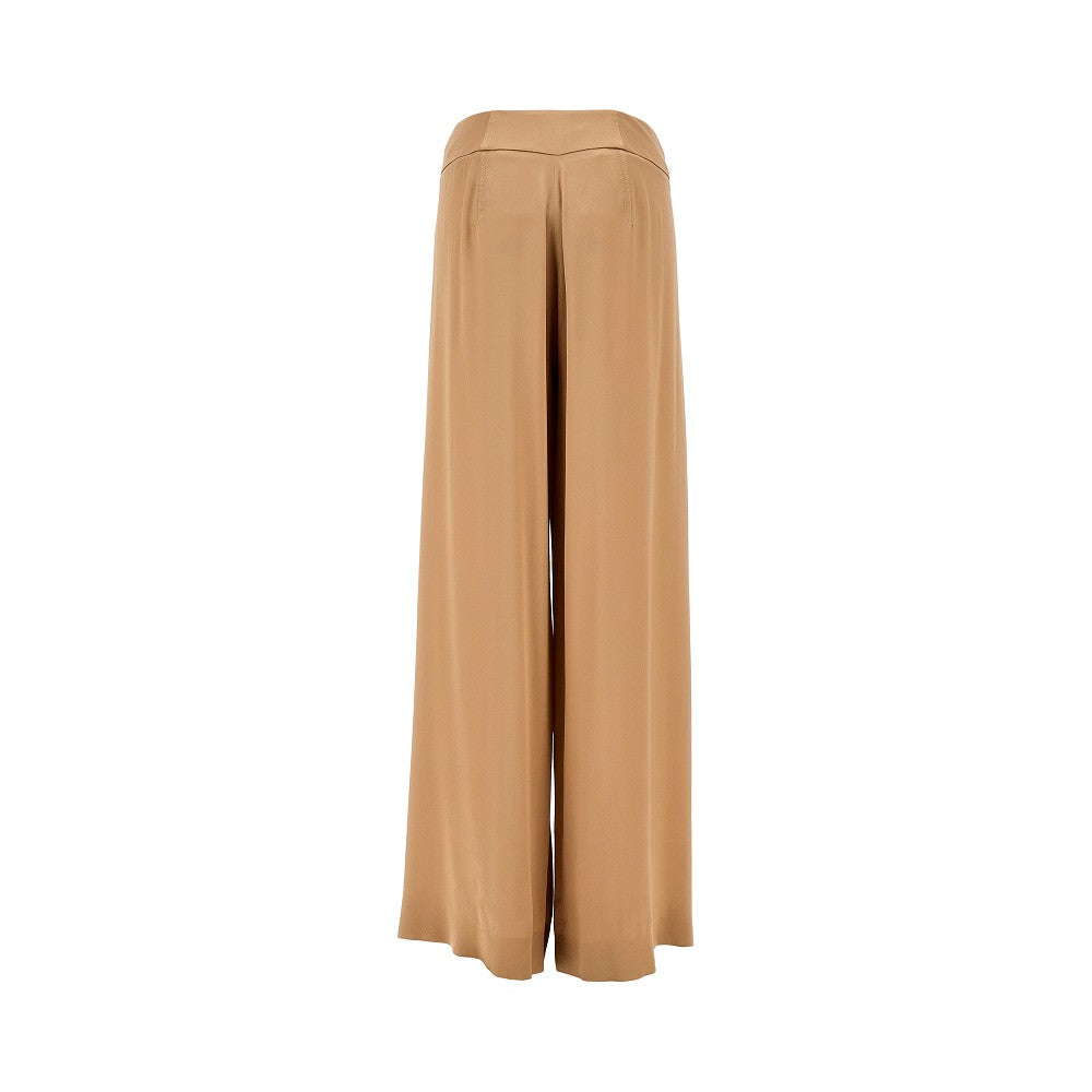 Pantalone ampio in raso con pince