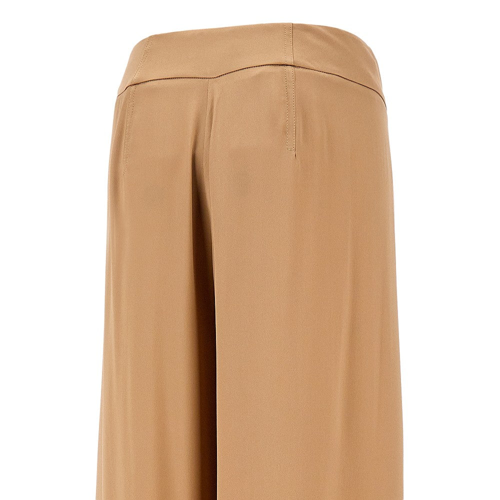 Pantalone ampio in raso con pince