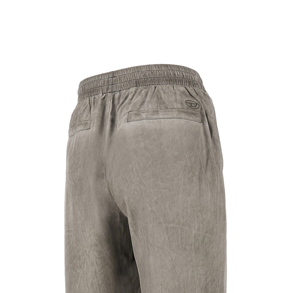 'Leon' creased-effect pants