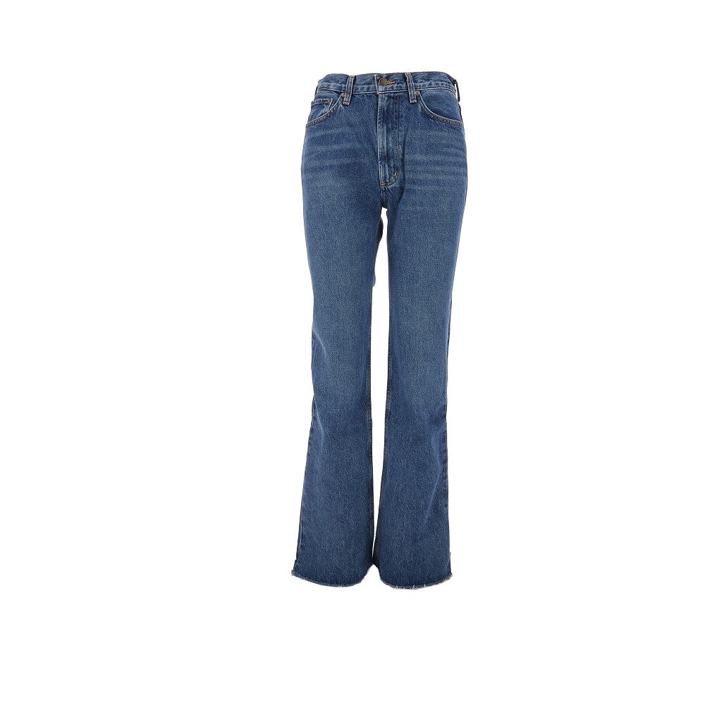 'Leena' Mid-Rise Baby Flare jeans