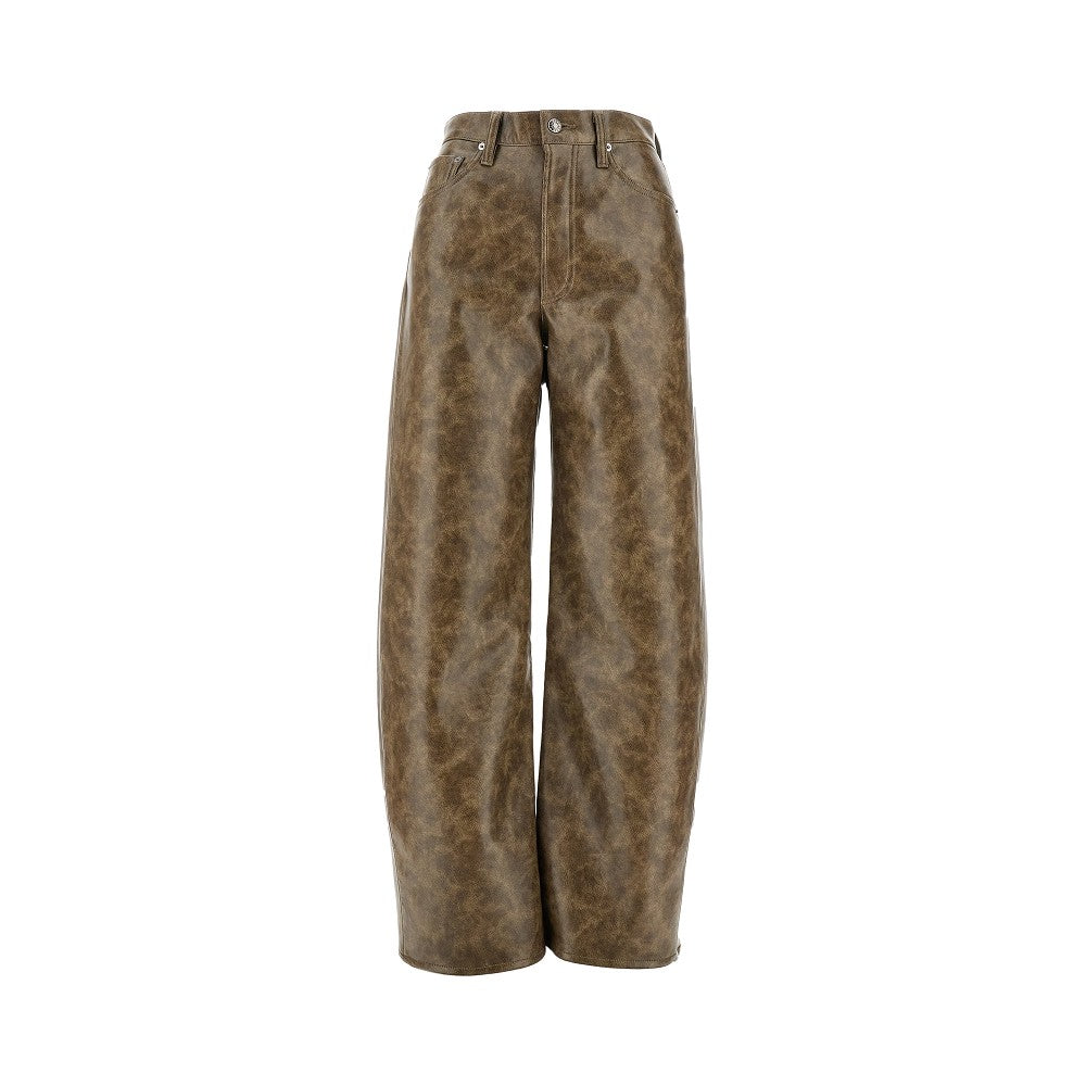 Recycled leather Low Curve pants