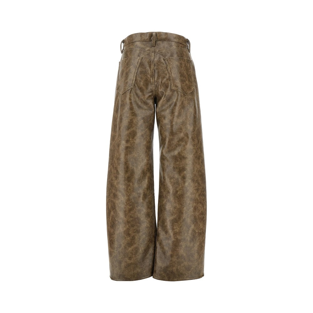 Recycled leather Low Curve pants