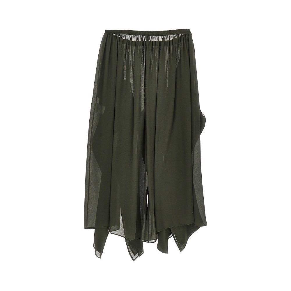 Pantalone in georgette con volant
