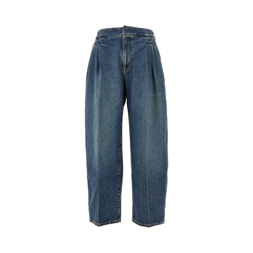 Denim pants with darts