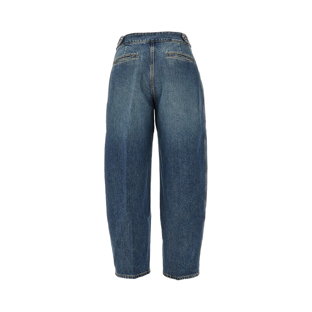 Denim pants with darts