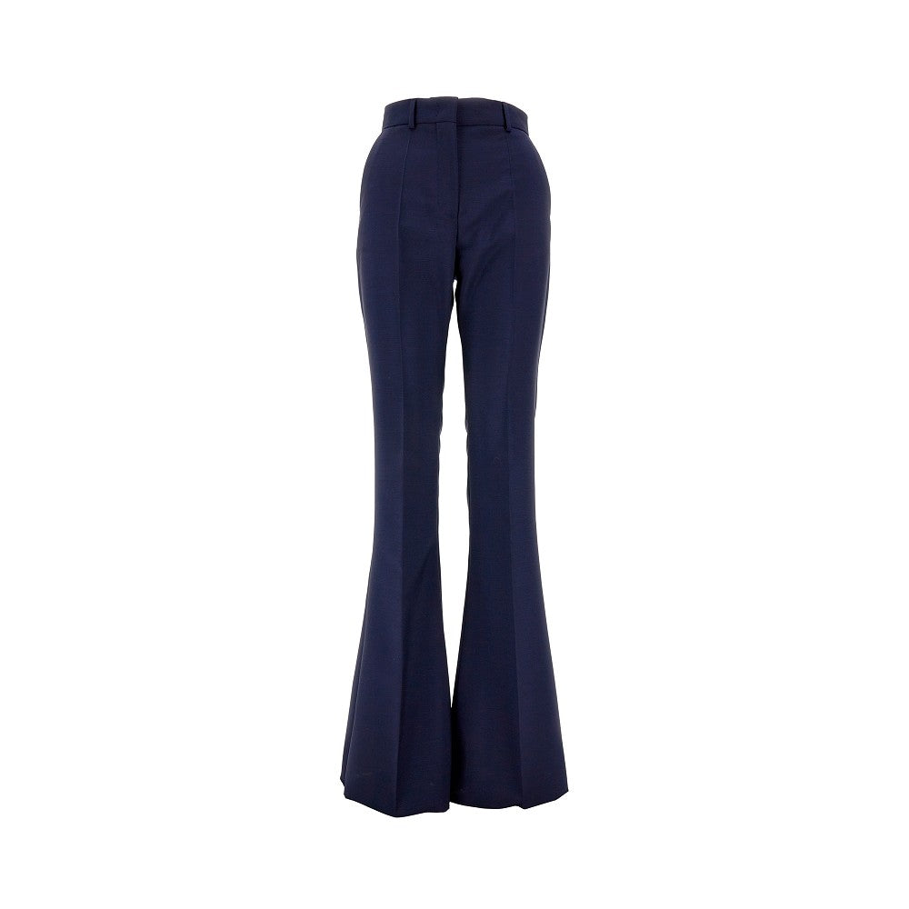 Pantalone svasato in lana e mohair