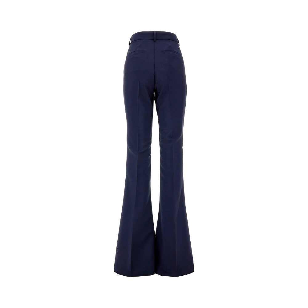 Pantalone svasato in lana e mohair