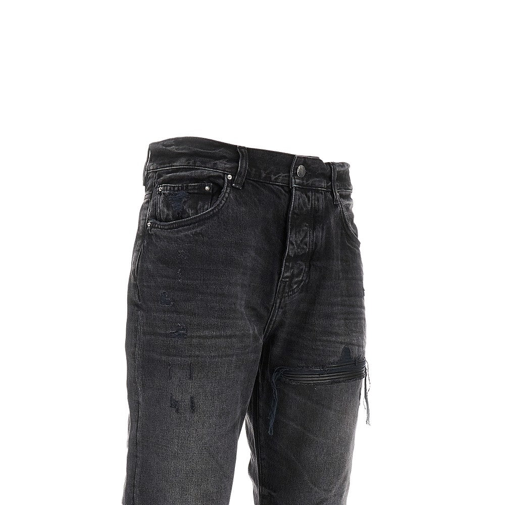 Leather Straight MX1 jeans