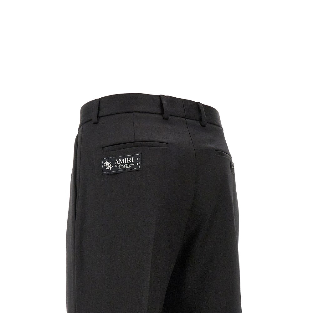 Double pleat tailored pants