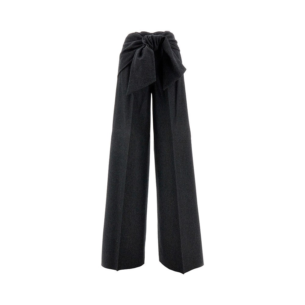 Wool pants with sash