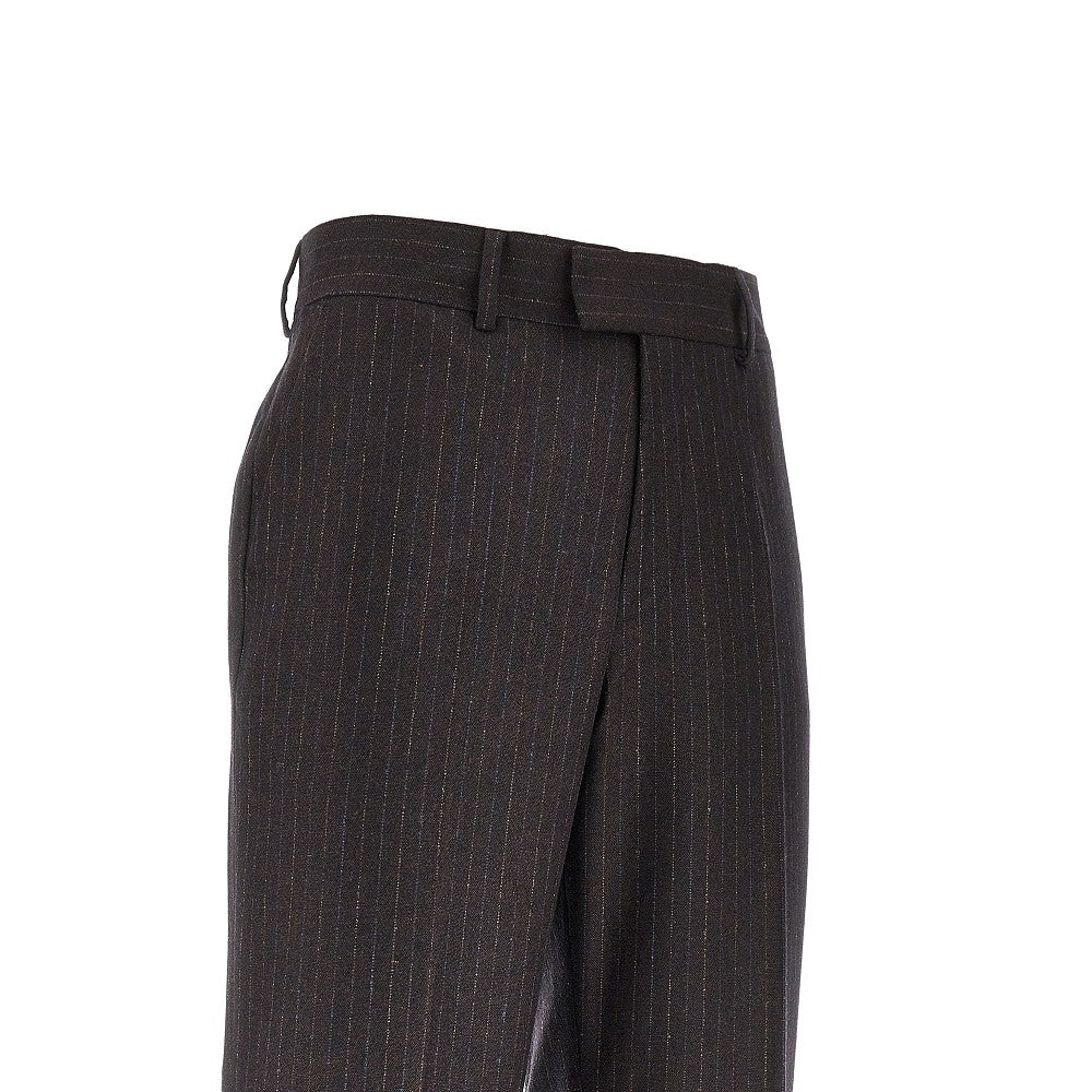 'Aston' pinstriped wool-blend pants